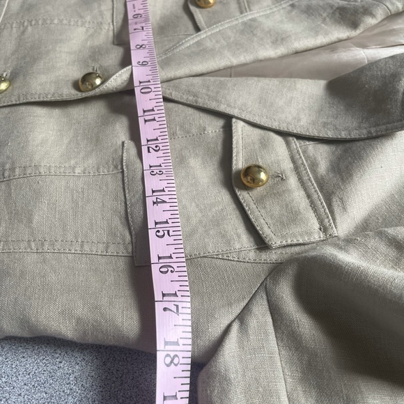MICHAEL Michael Kors Beige Linen Jacket Size 6 - Picture 8 of 10